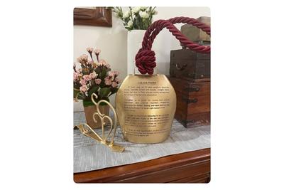 NDA Decorative Cow Bell with Jute Rope