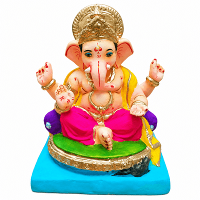 Pink Ecofriendly Ganesh Idol 12 inch