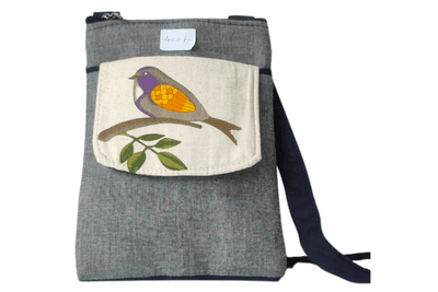 Cotton Side Bag Grey Color