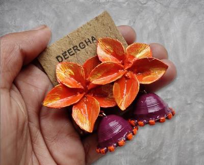 Floral Jhumka-Pooja Dalvi
