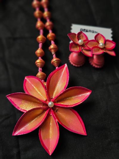 Flower Bead Necklace Set-Pooja Dalvi