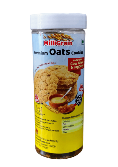Oats Cookies Jar - 125gm -Ashwini Tanksale
