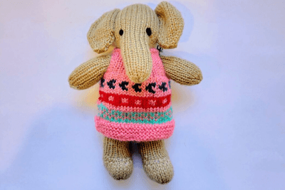 Hand Knitted Elephant