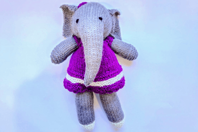 Hand Knitted Elephant