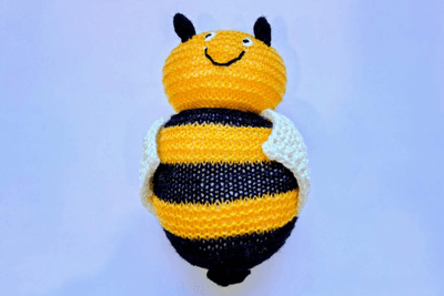 Hand Knitted Honeybee