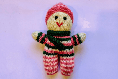 Hand Knitted Small Doll