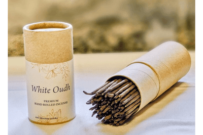 Premium Hand Rolled Incense Sticks - White Oudh