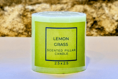 Scented Pillar Candle 2.5x2.5 - Lemongrass