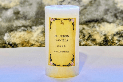 Scented Pillar Candle 2.5x5 - Bourbon Vanilla