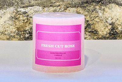 Scented Pillar Candle 2.5x2.5 - Fresh Cut Rose