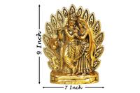 Aluminium Showpiece Wall Hanging Radha Krishna Statue