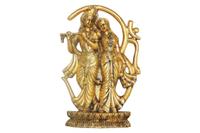 Aluminium Showpiece Wall Hanging Radha Krishna Om Statue