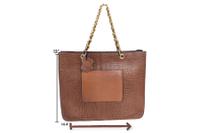 Handbag Croco Dark Tan