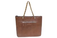 Handbag Croco Dark Tan